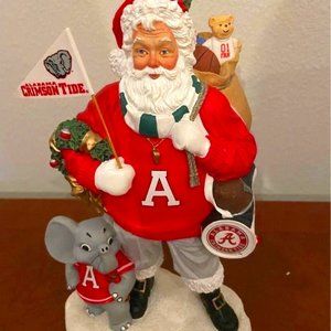 Danbury Mint Alabama Crimson Tide Santa Fan Retired